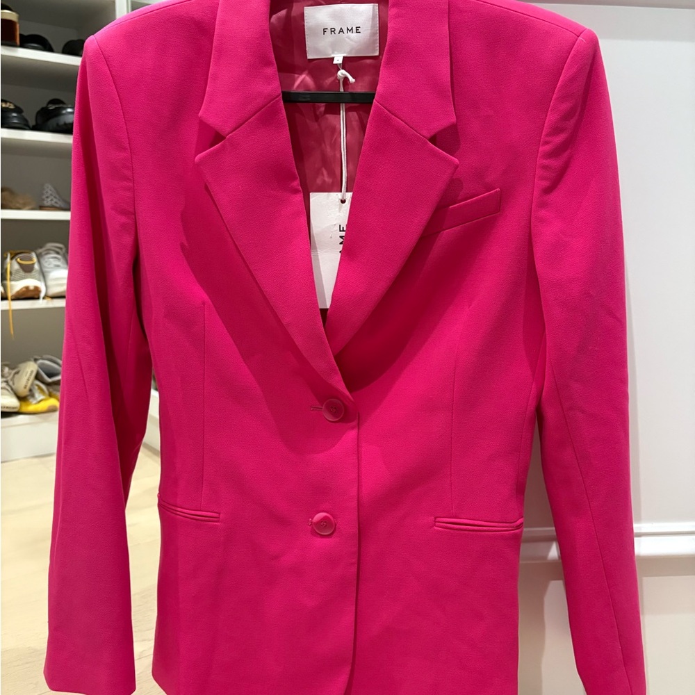 Women’s Frame hot pink blazer size 6 brand new with tags
